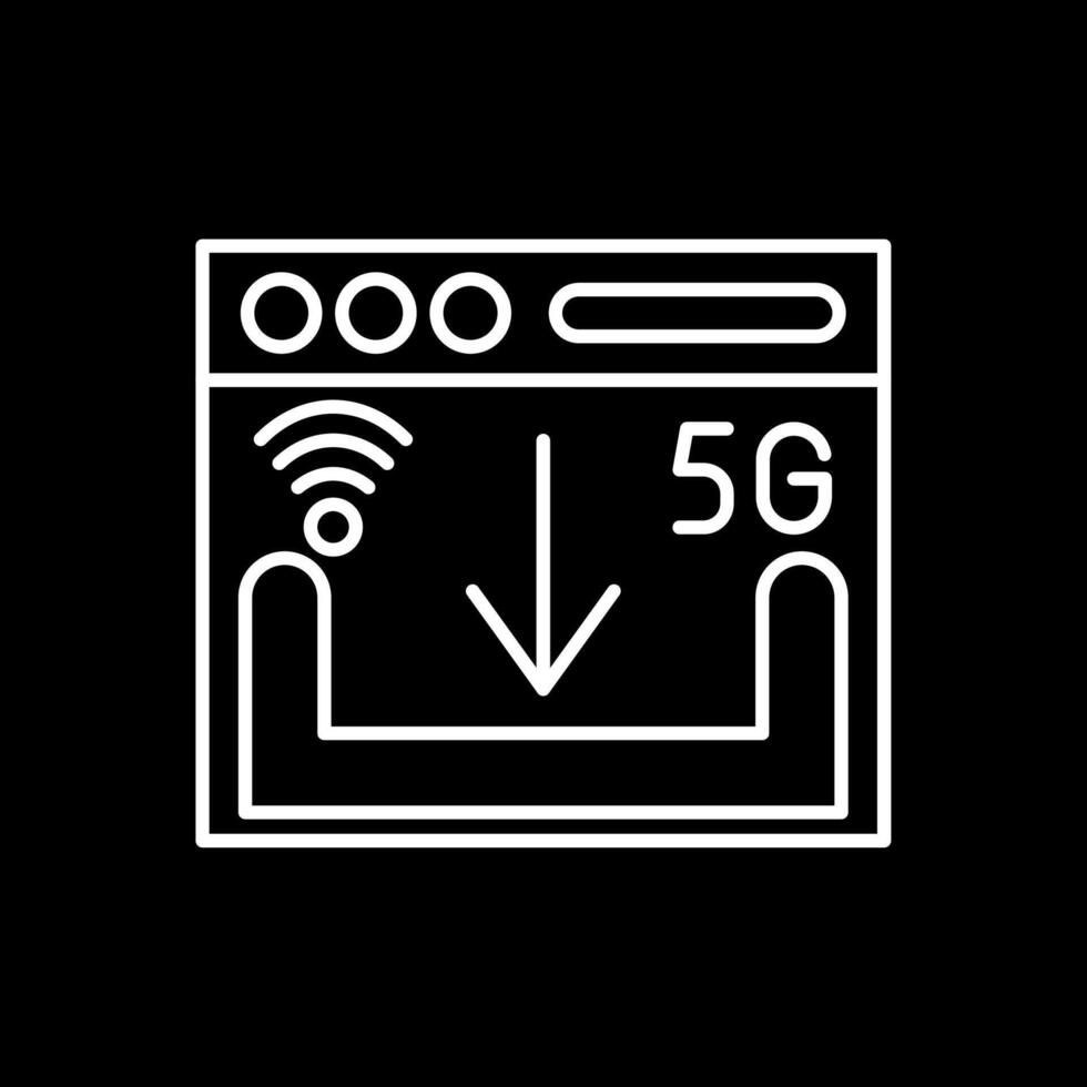 icône inversée de la ligne de téléchargement vecteur