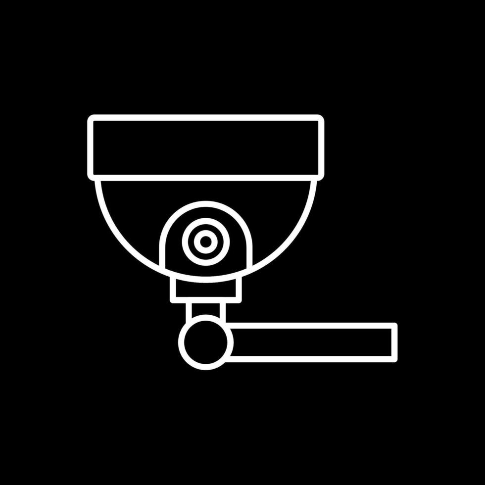 icône inversée de la ligne de caméra de sécurité vecteur