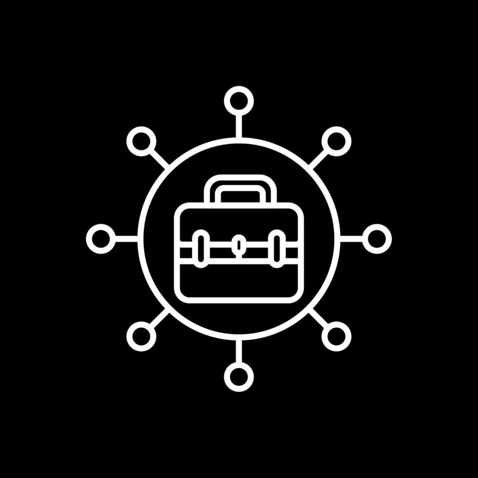 icône inversée de la ligne de porte-documents vecteur