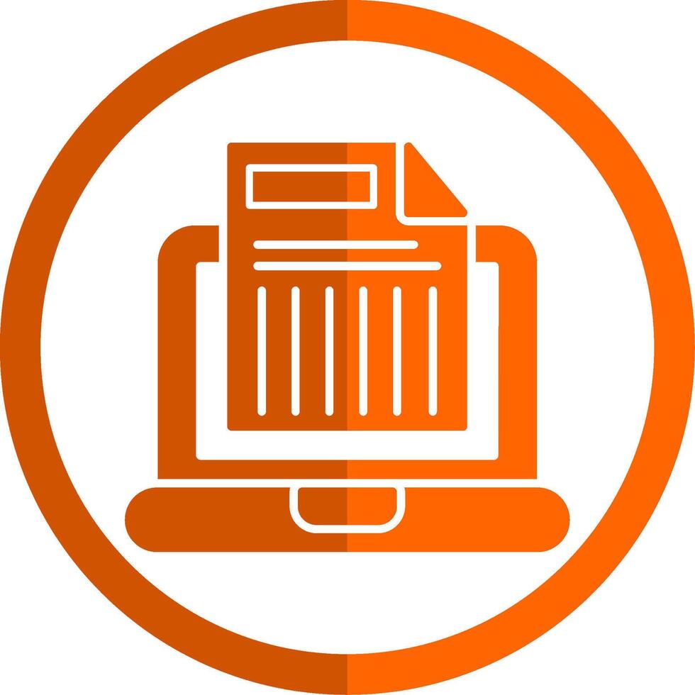 fichier glyphe Orange cercle icône vecteur