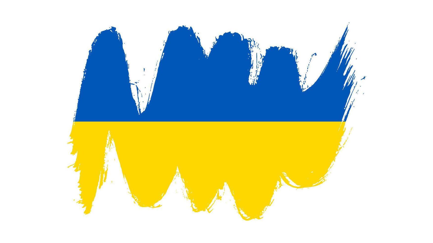 drapeau national ukrainien dans le style grunge vecteur