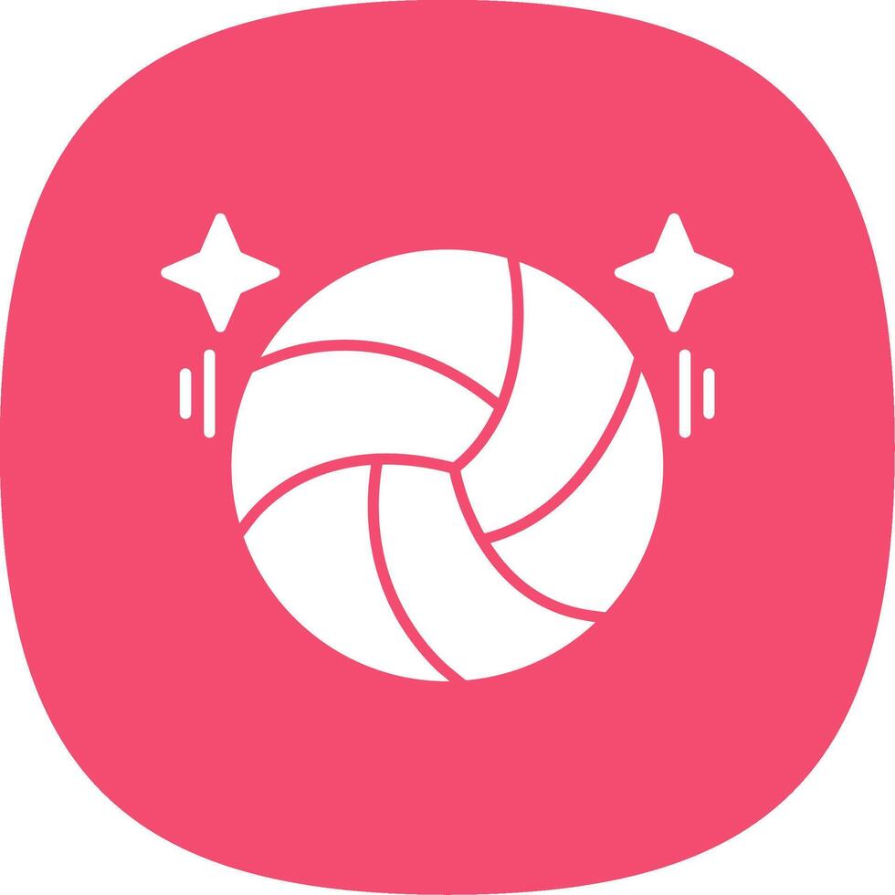 volley-ball glyphe courbe icône vecteur