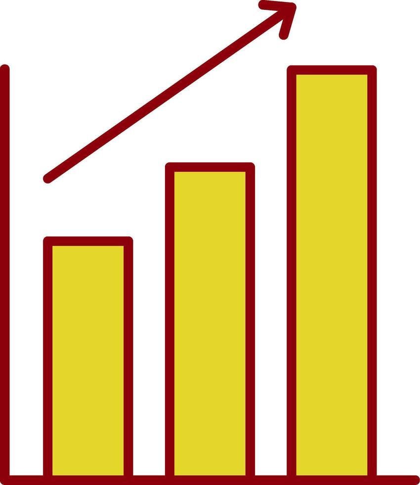 croissance glyphe courbe icône vecteur