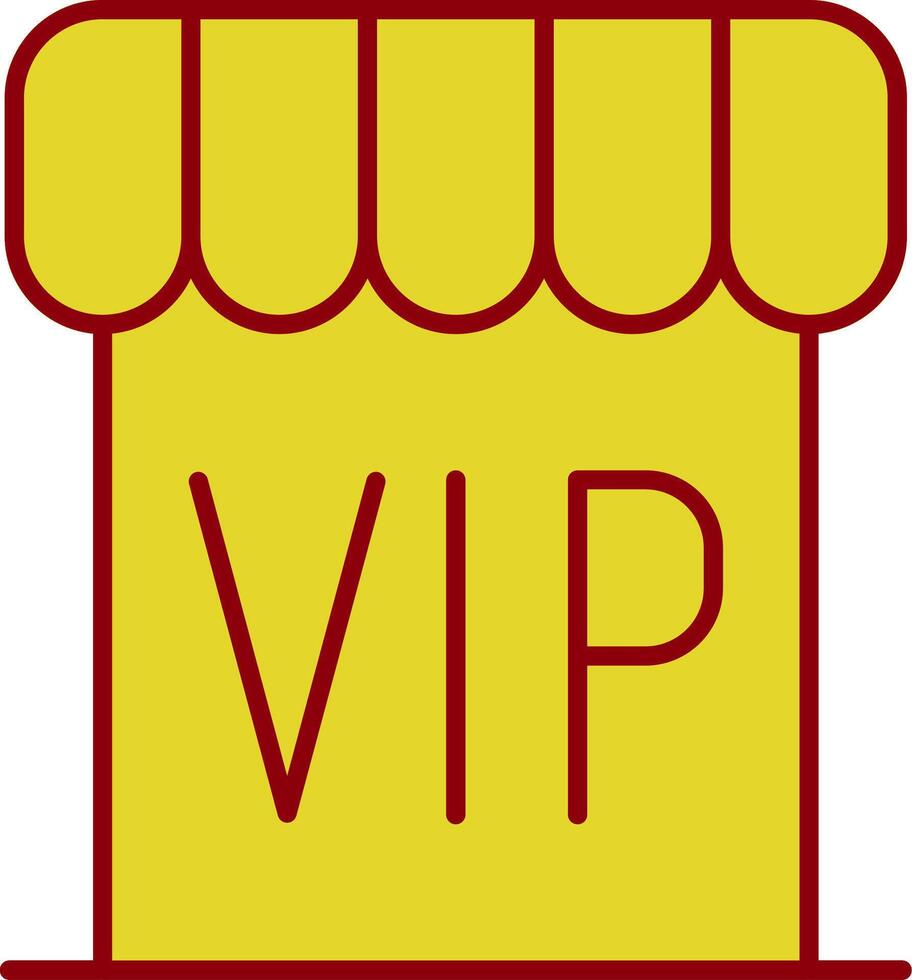VIP ligne cercle icône vecteur