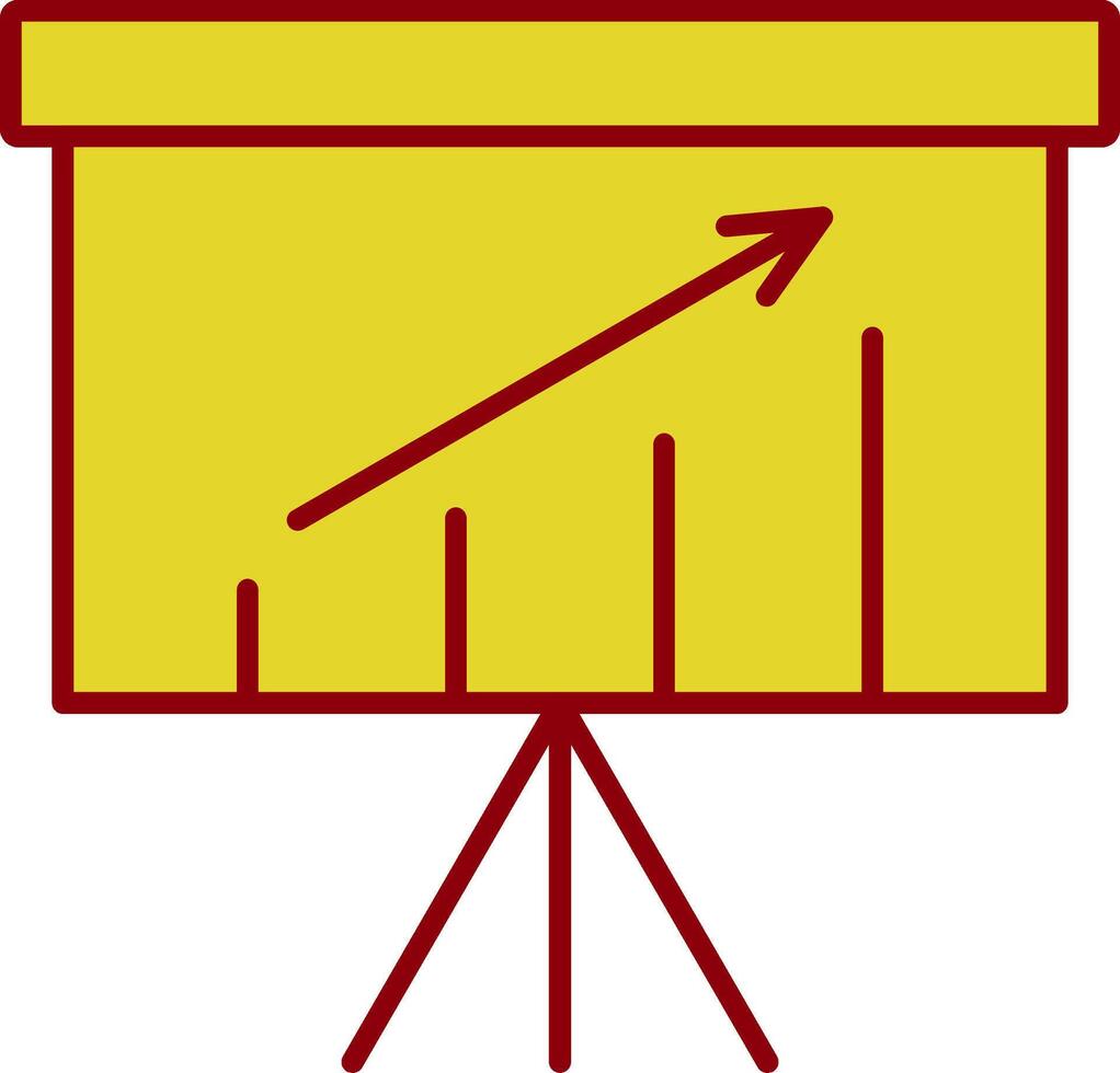 icône de deux couleurs de ligne de présentation vecteur