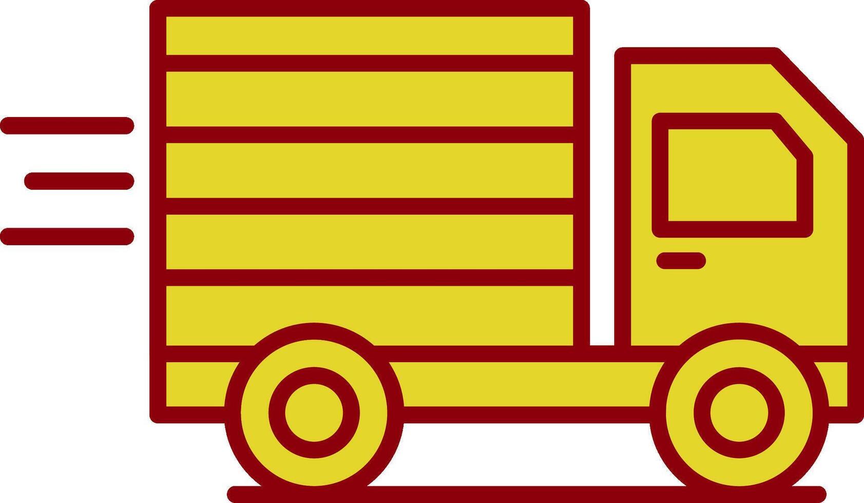ligne de camion de fret icône deux couleurs vecteur
