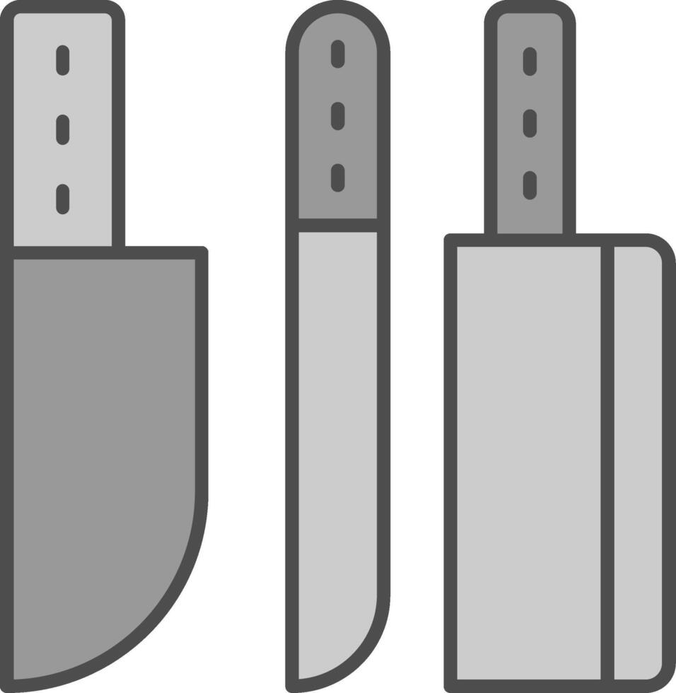 des couteaux fillay icône vecteur