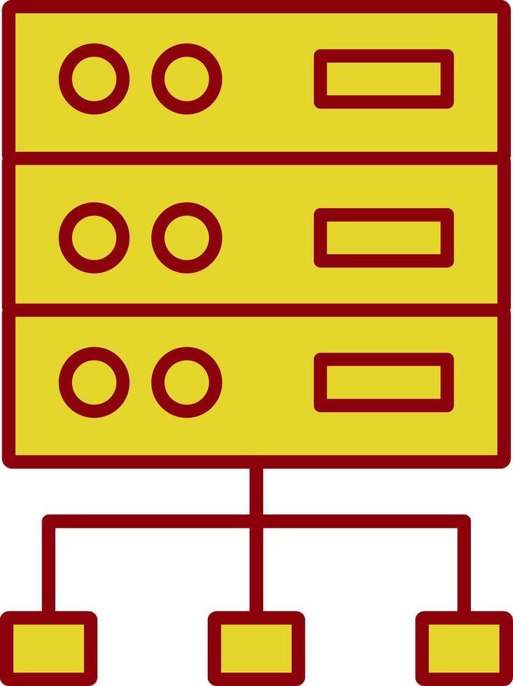 icône de deux couleurs de ligne de données structurées vecteur