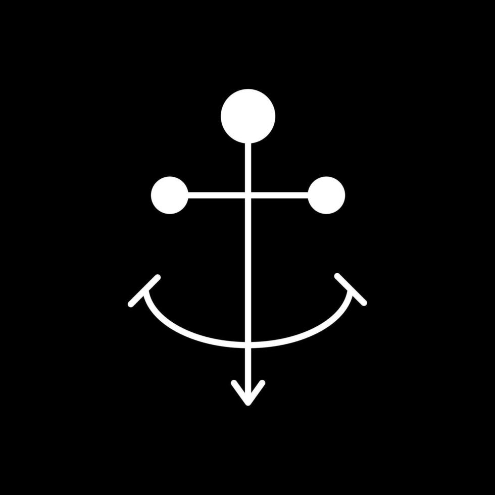 port glyphe inversé icône vecteur