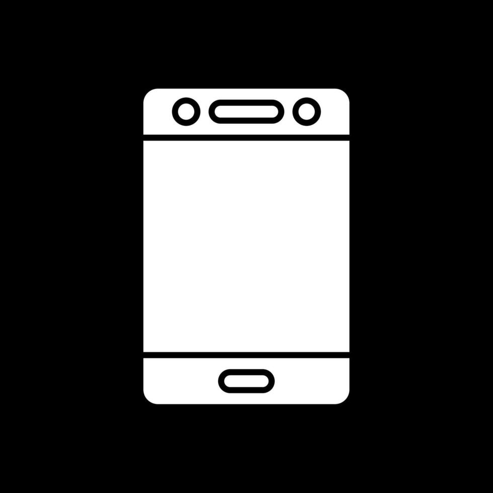icône inversée de glyphe mobile vecteur