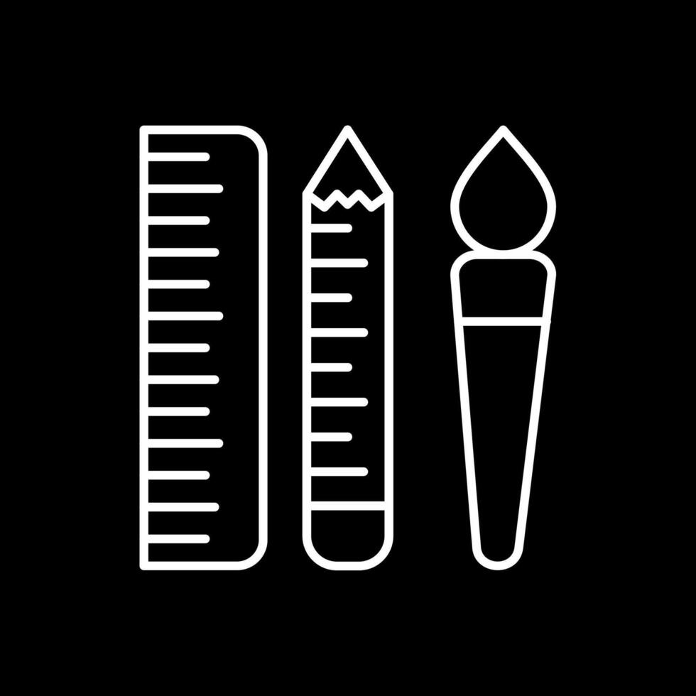 Éditer outils ligne inversé icône vecteur