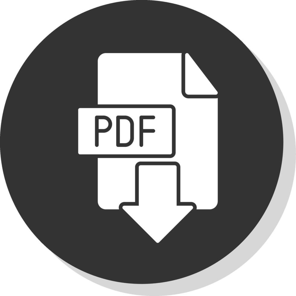 Télécharger pdf glyphe gris cercle icône vecteur