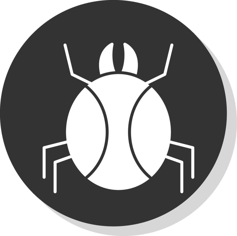 araignée glyphe gris cercle icône vecteur