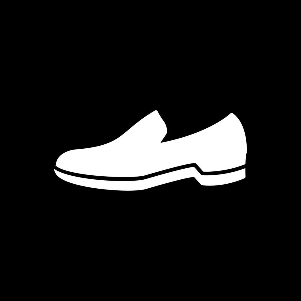 des chaussures glyphe inversé icône vecteur