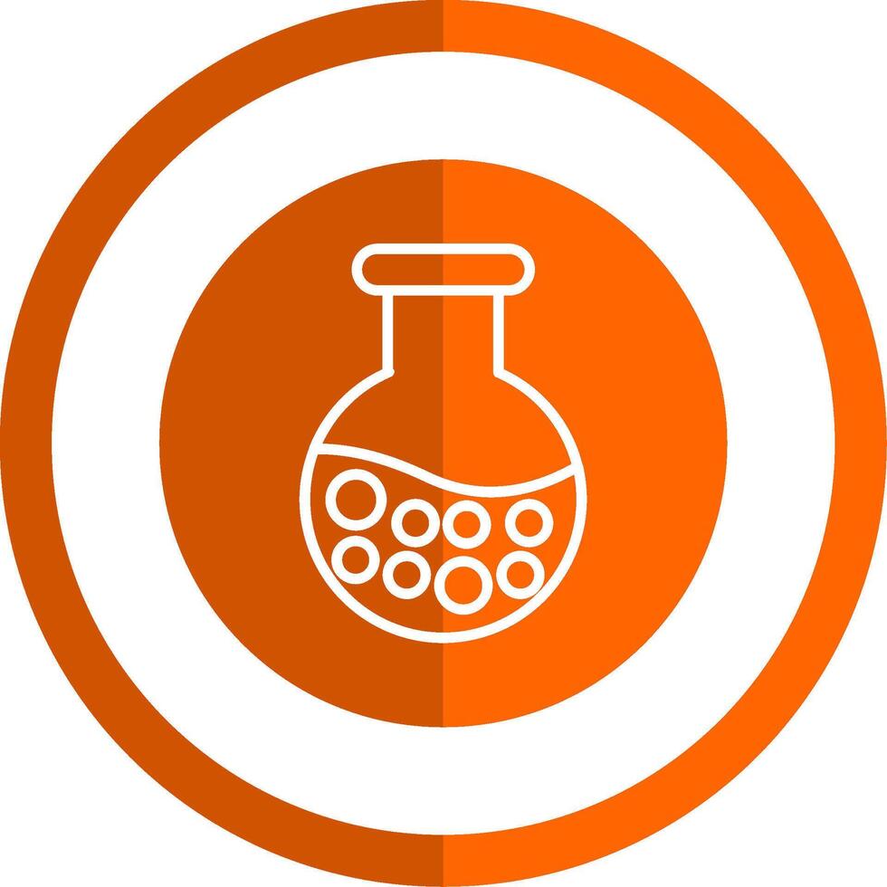 flacons glyphe Orange cercle icône vecteur