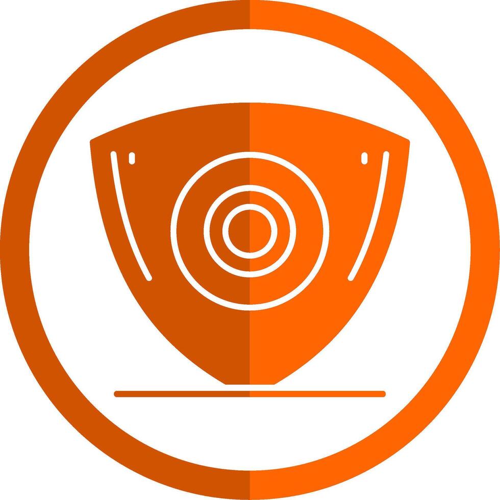 couture craie glyphe Orange cercle icône vecteur