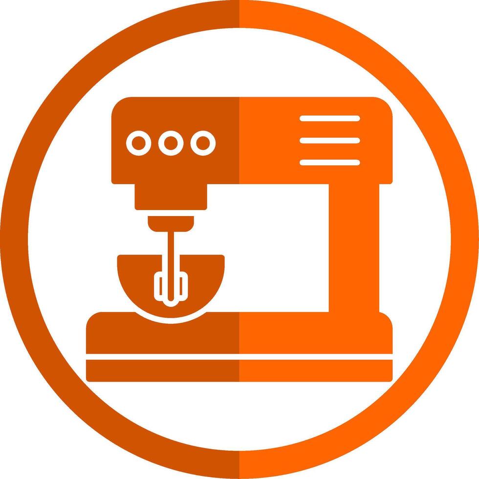 électrique mixer glyphe Orange cercle icône vecteur