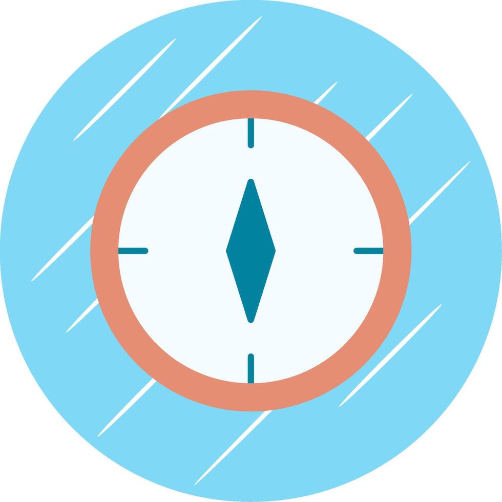 boussole plat bleu cercle icône vecteur