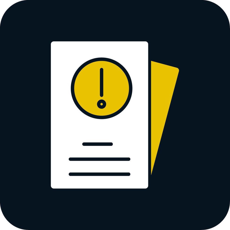 icône de deux couleurs de glyphe de carte jaune vecteur