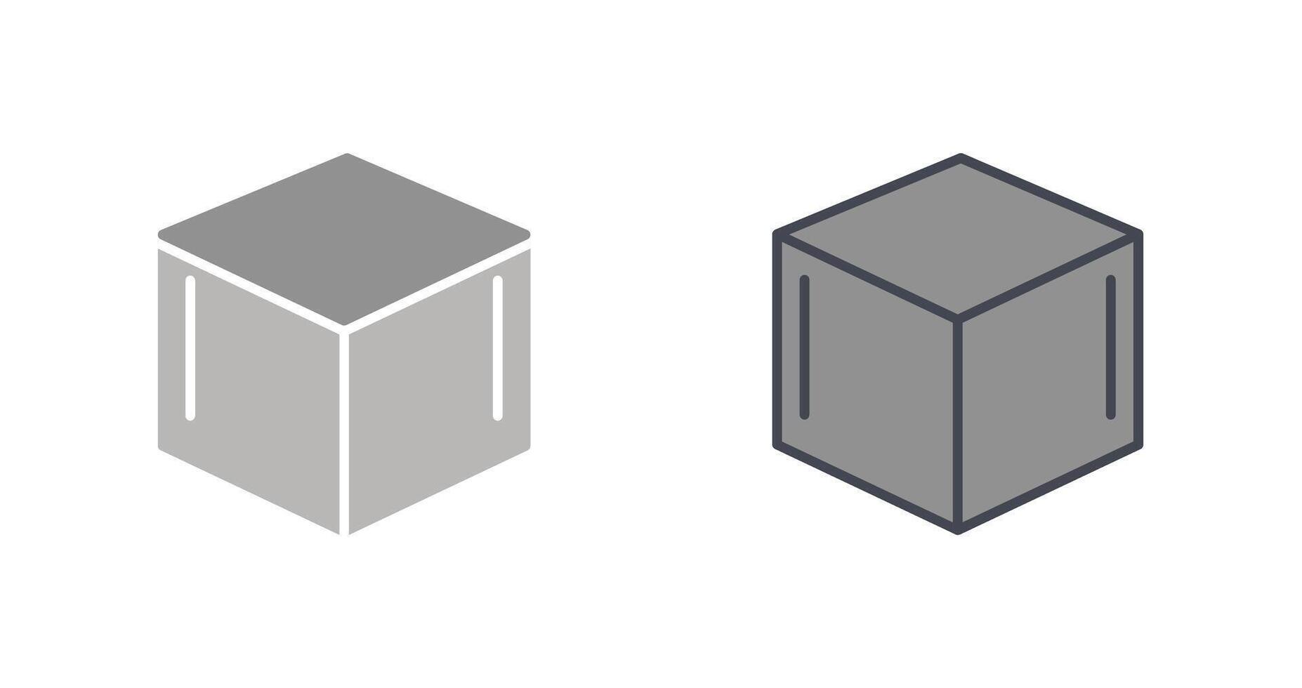 icône de conception cubique vecteur