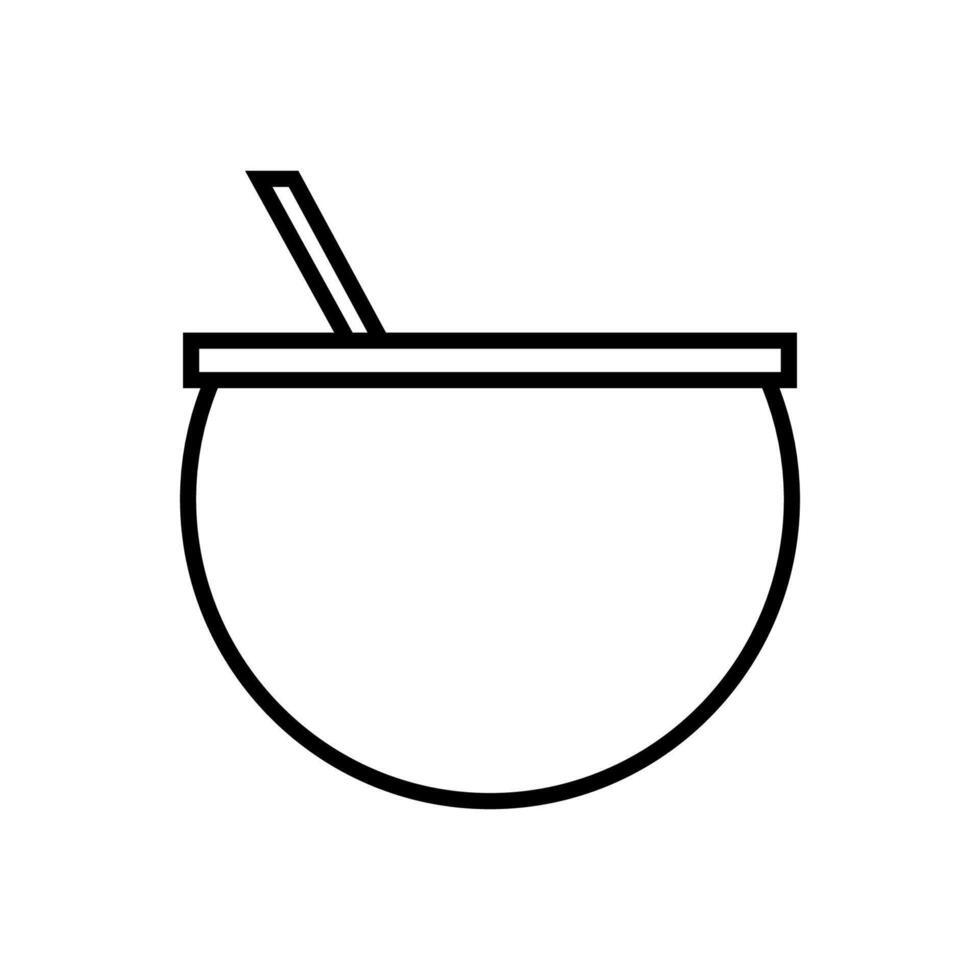 chaudron icône sur blanc Contexte vecteur