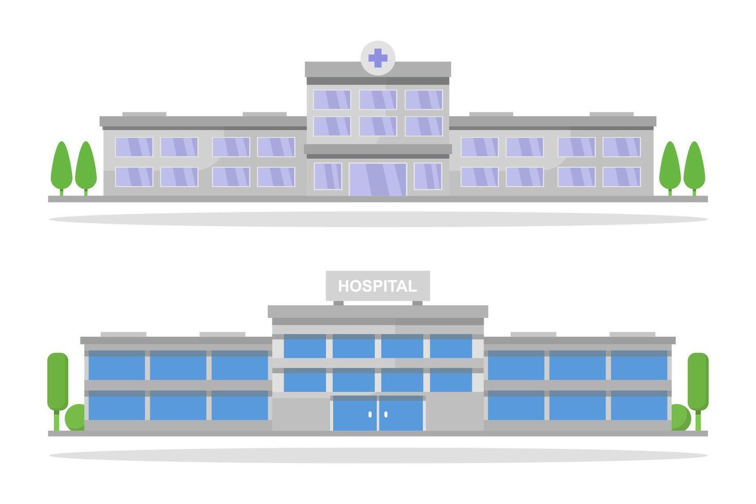 hôpital bâtiments illustré dans vecteur