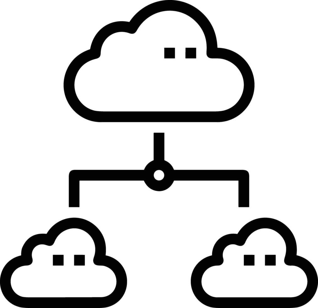 nuage icône symbole image. illustration de le hébergement espace de rangement conception image vecteur