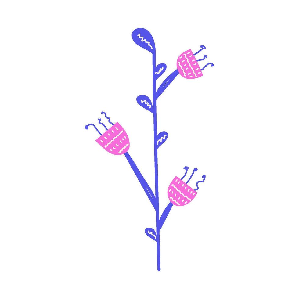 naïve vibrant fleur isolé. printemps plante naïve style. dessin animé illustration. Marguerite Facile vibrant flore vecteur