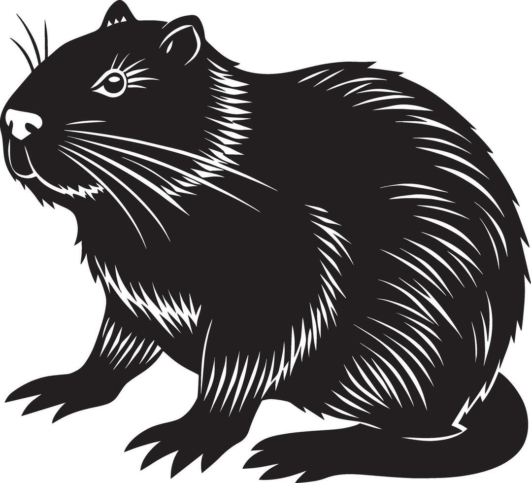 image de une hamster dans noir et blanc Contexte vecteur