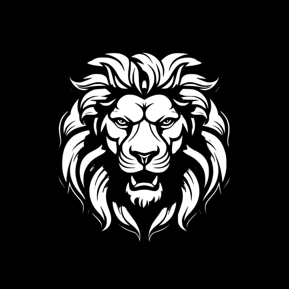 lion, minimaliste et Facile silhouette - illustration vecteur