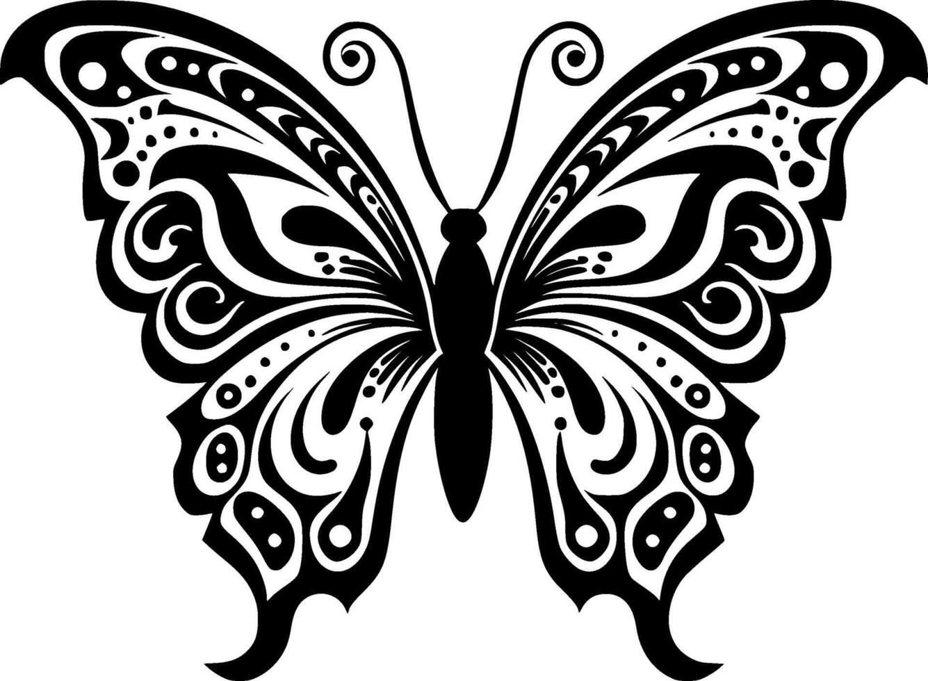 papillon - haute qualité logo - illustration idéal pour T-shirt graphique vecteur