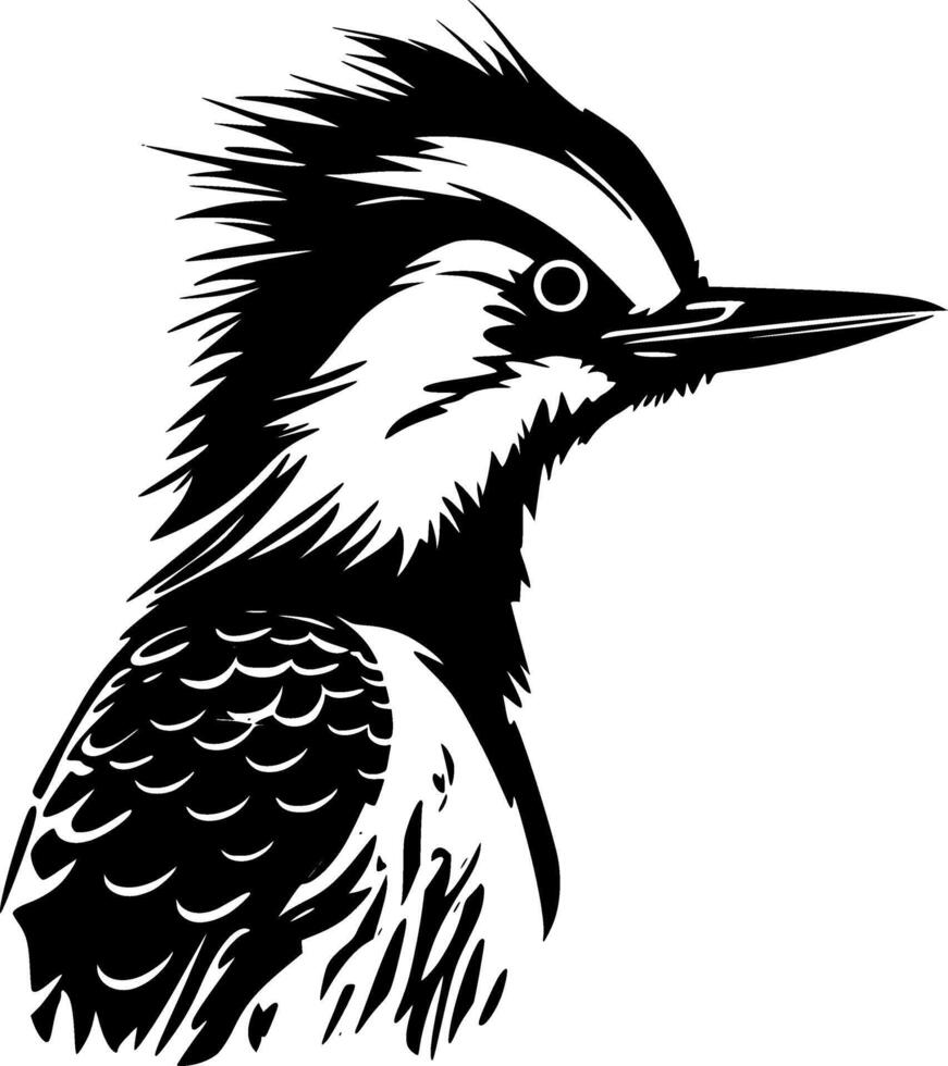 oiseau, noir et blanc illustration vecteur