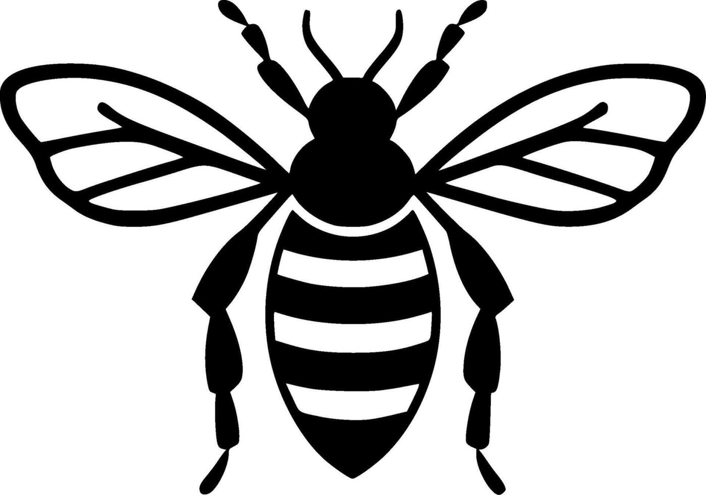 abeille - haute qualité logo - illustration idéal pour T-shirt graphique vecteur