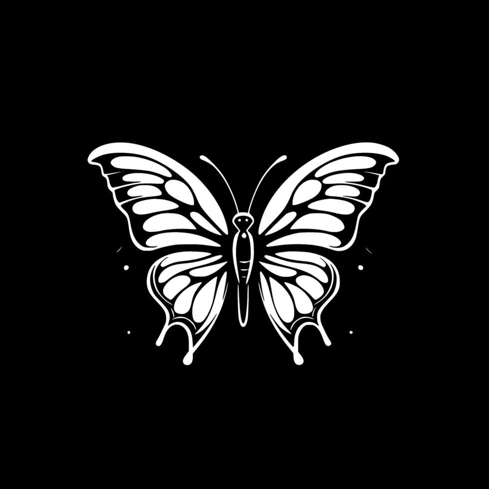 papillon, minimaliste et Facile silhouette - illustration vecteur