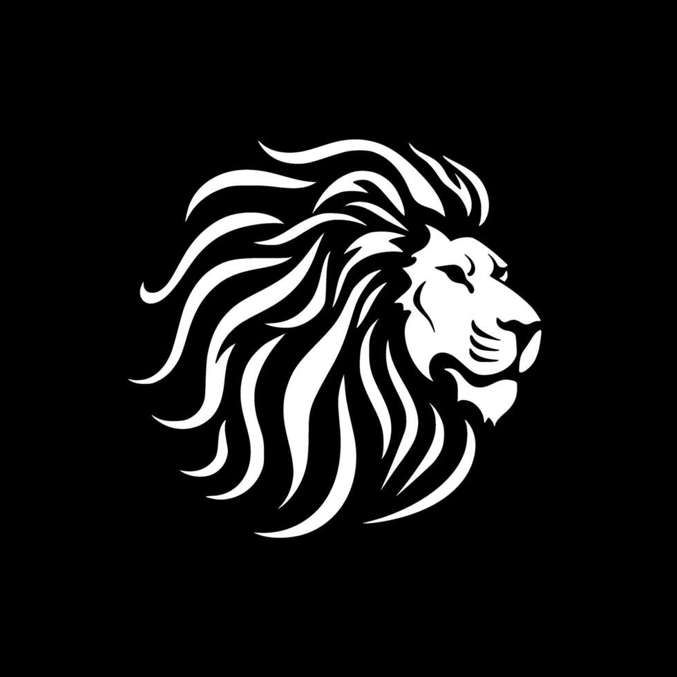 lion, noir et blanc illustration vecteur