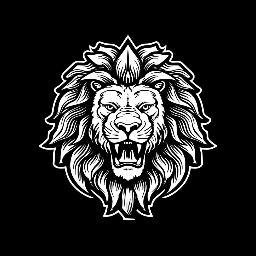 lion, minimaliste et Facile silhouette - illustration vecteur