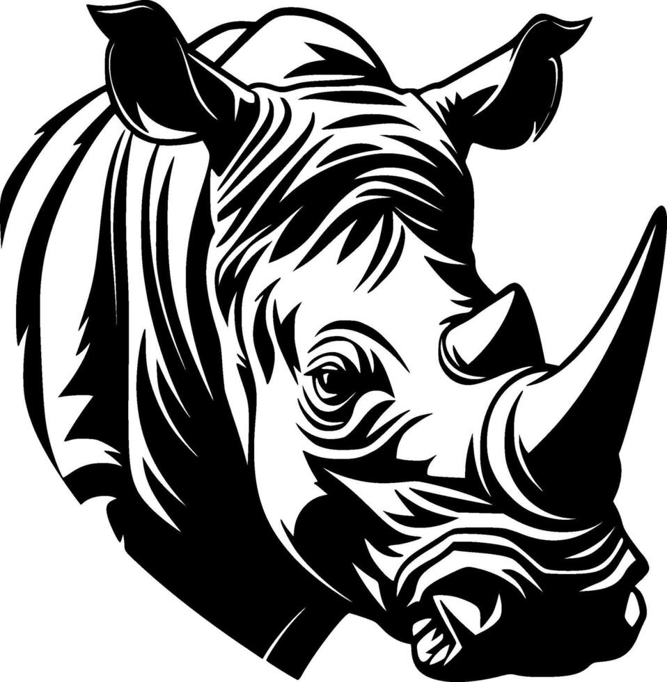 rhinocéros - haute qualité logo - illustration idéal pour T-shirt graphique vecteur