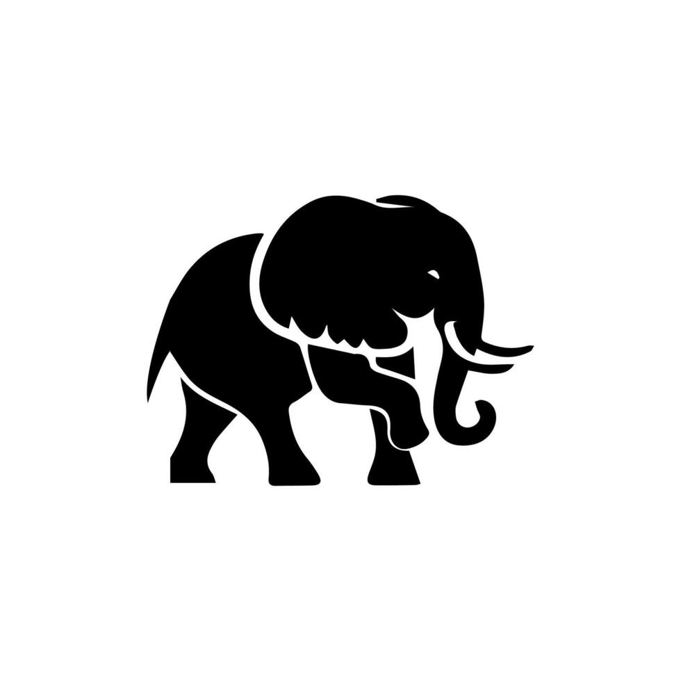 éléphants silhouette, animal Icônes, sauvage vie, forêt animaux vecteur