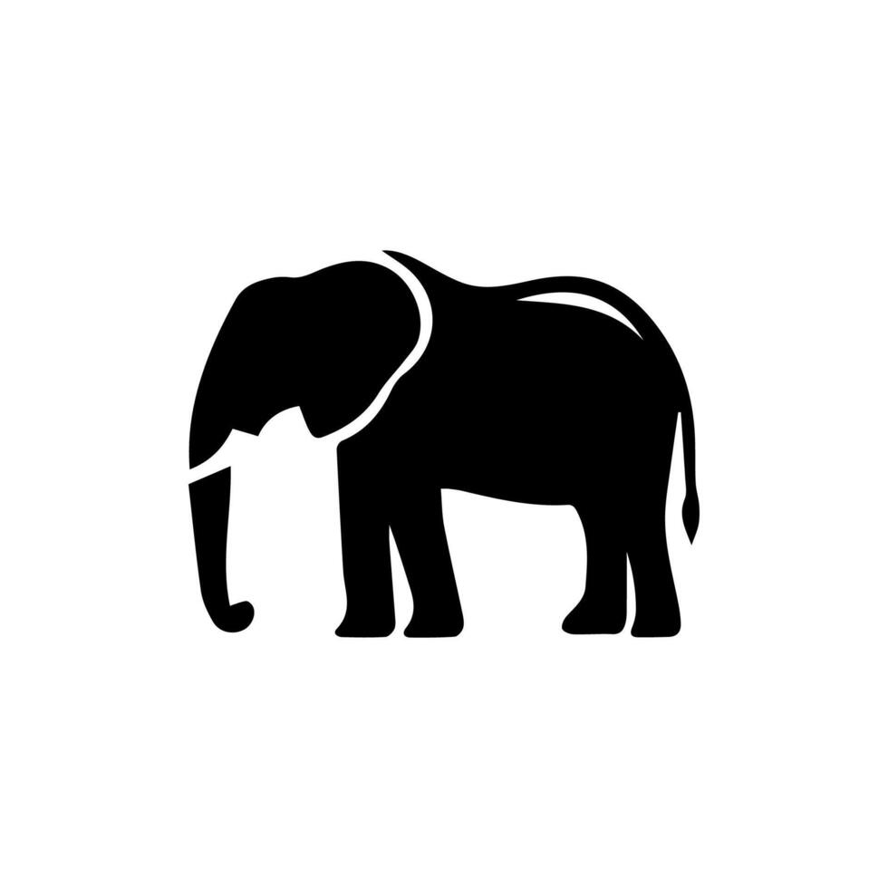 éléphants silhouette, animal Icônes, sauvage vie, forêt animaux vecteur