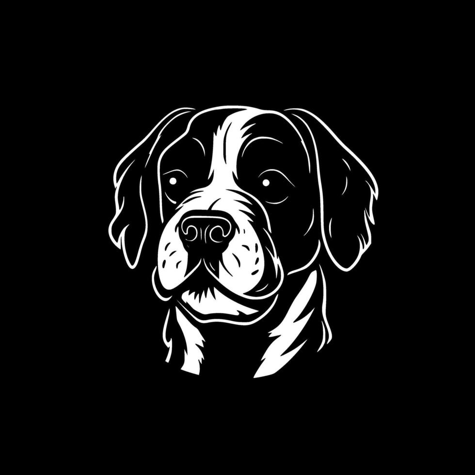 terrier, noir et blanc illustration vecteur