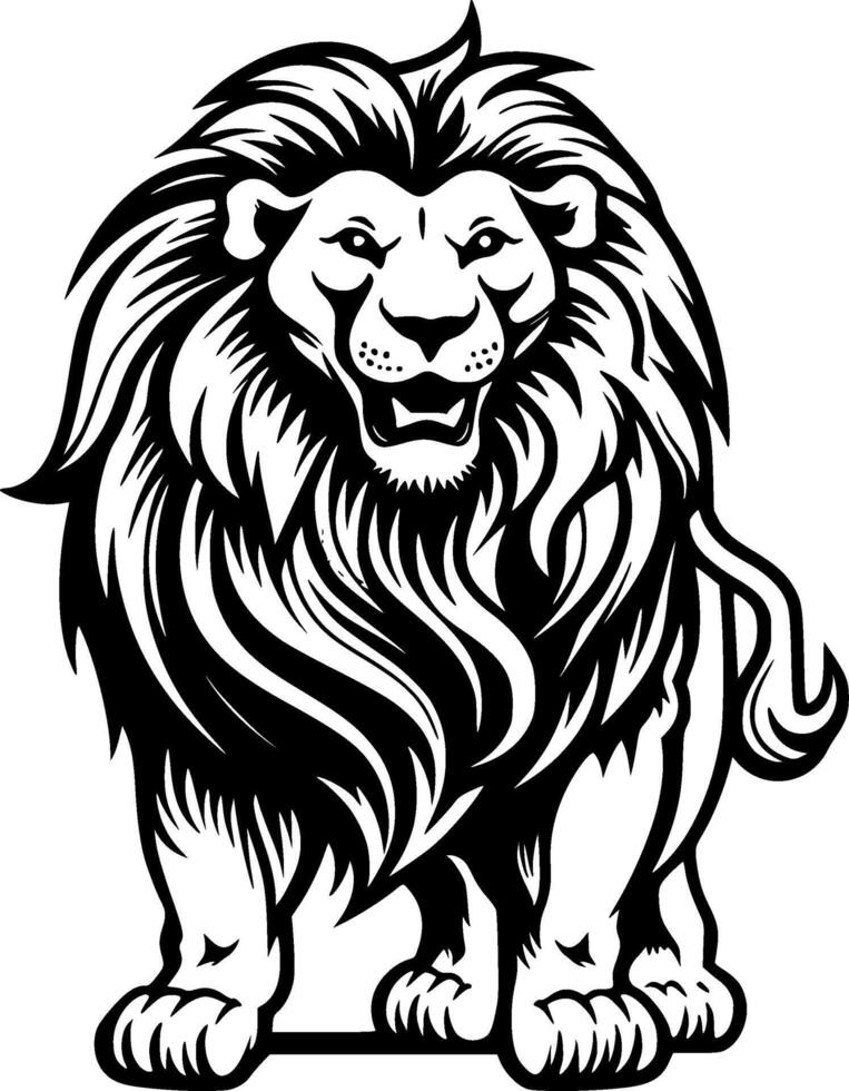 Lion - minimaliste et plat logo - illustration vecteur