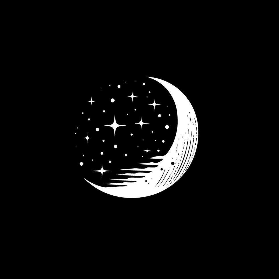 lune - minimaliste et plat logo - illustration vecteur