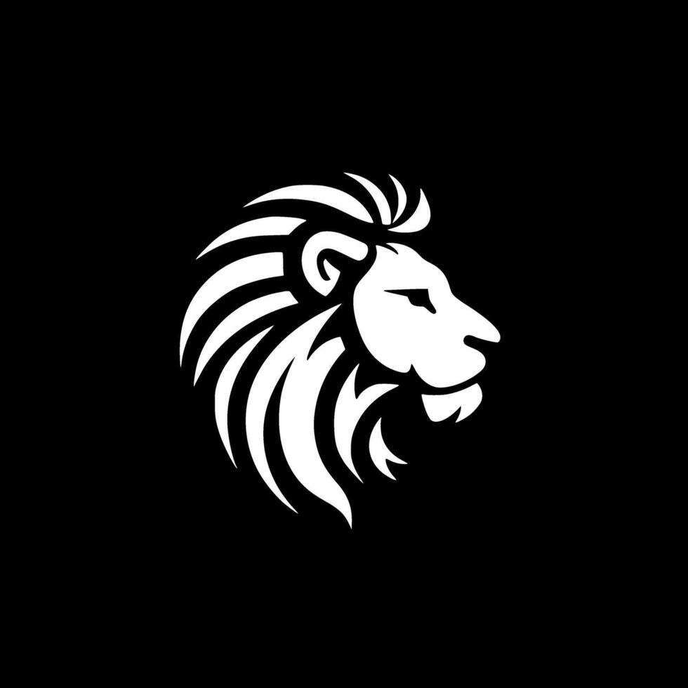 lion, noir et blanc illustration vecteur