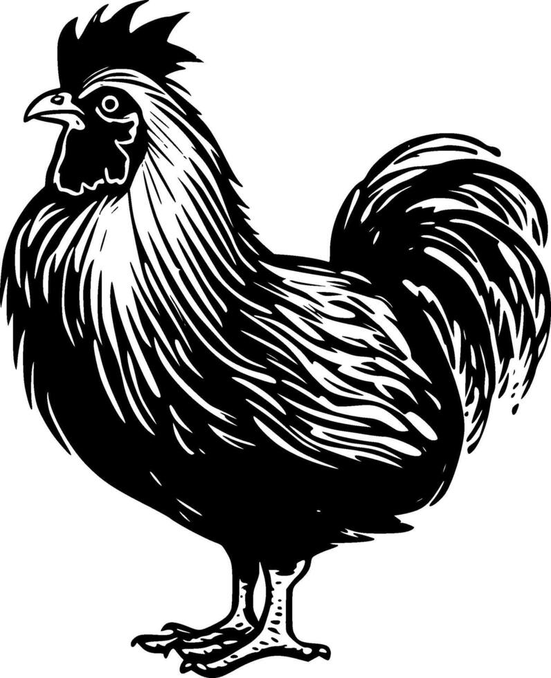 poulet - haute qualité logo - illustration idéal pour T-shirt graphique vecteur