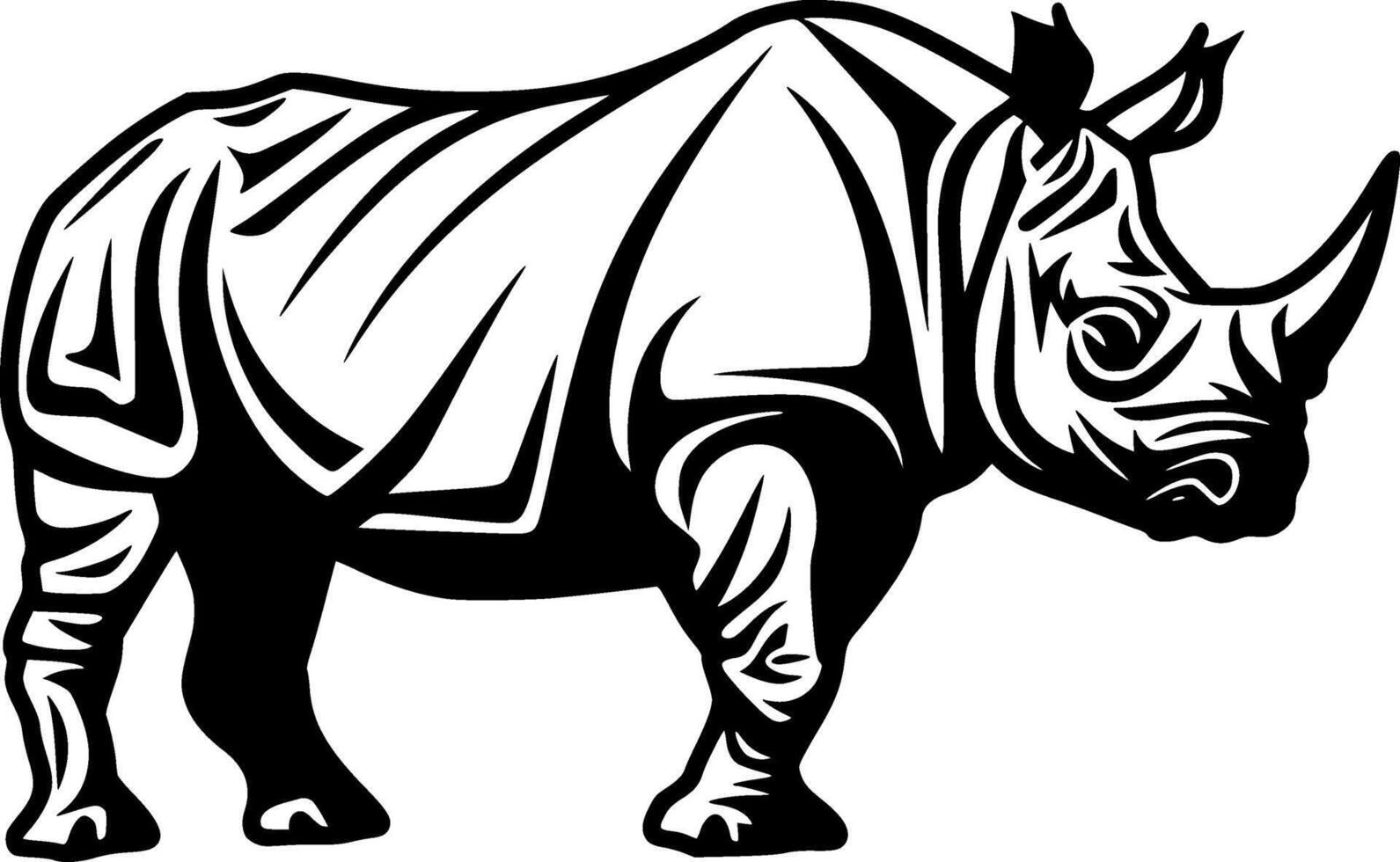 rhinocéros - haute qualité logo - illustration idéal pour T-shirt graphique vecteur