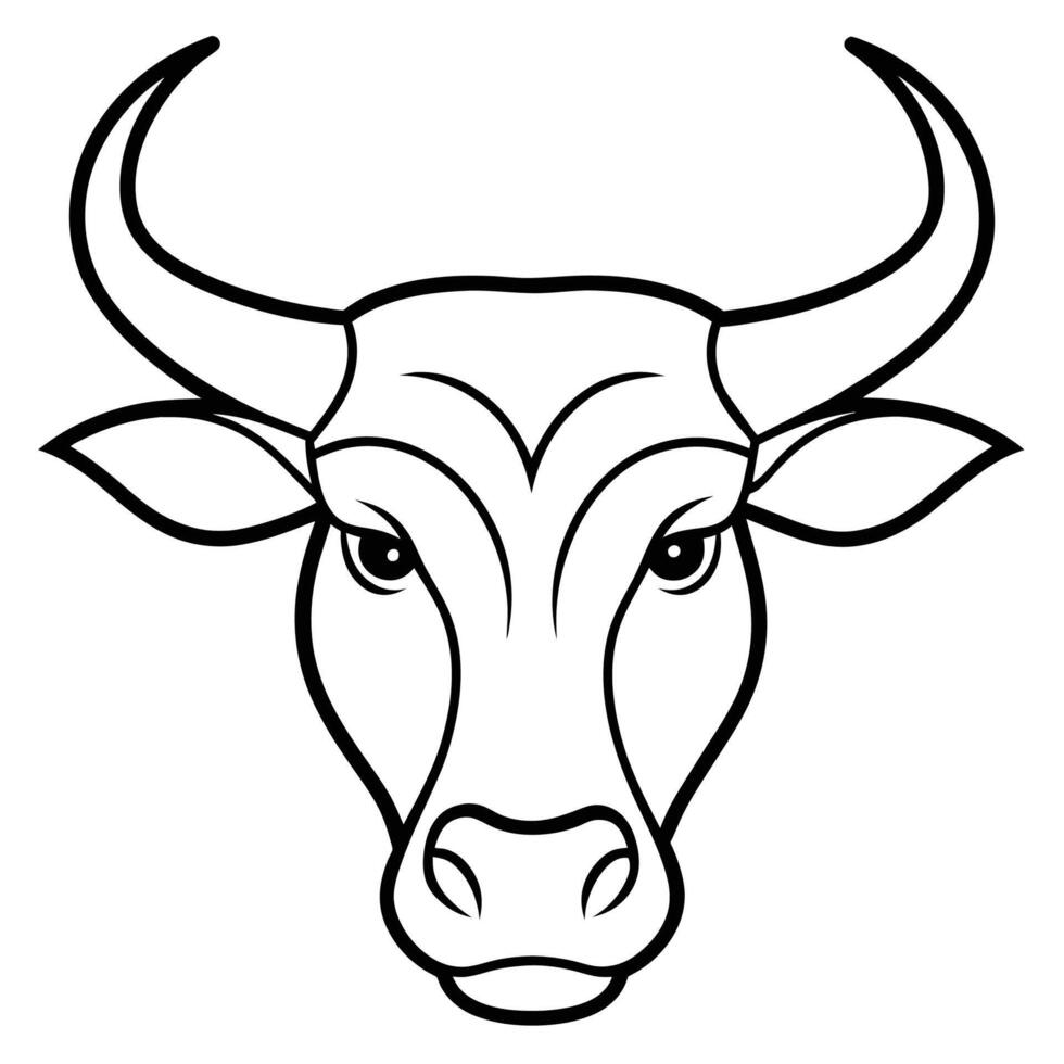 fort taureau tête des illustrations - idéal pour des sports équipe logos, steak House l'image de marque, et sur le thème de l'ouest décor vecteur