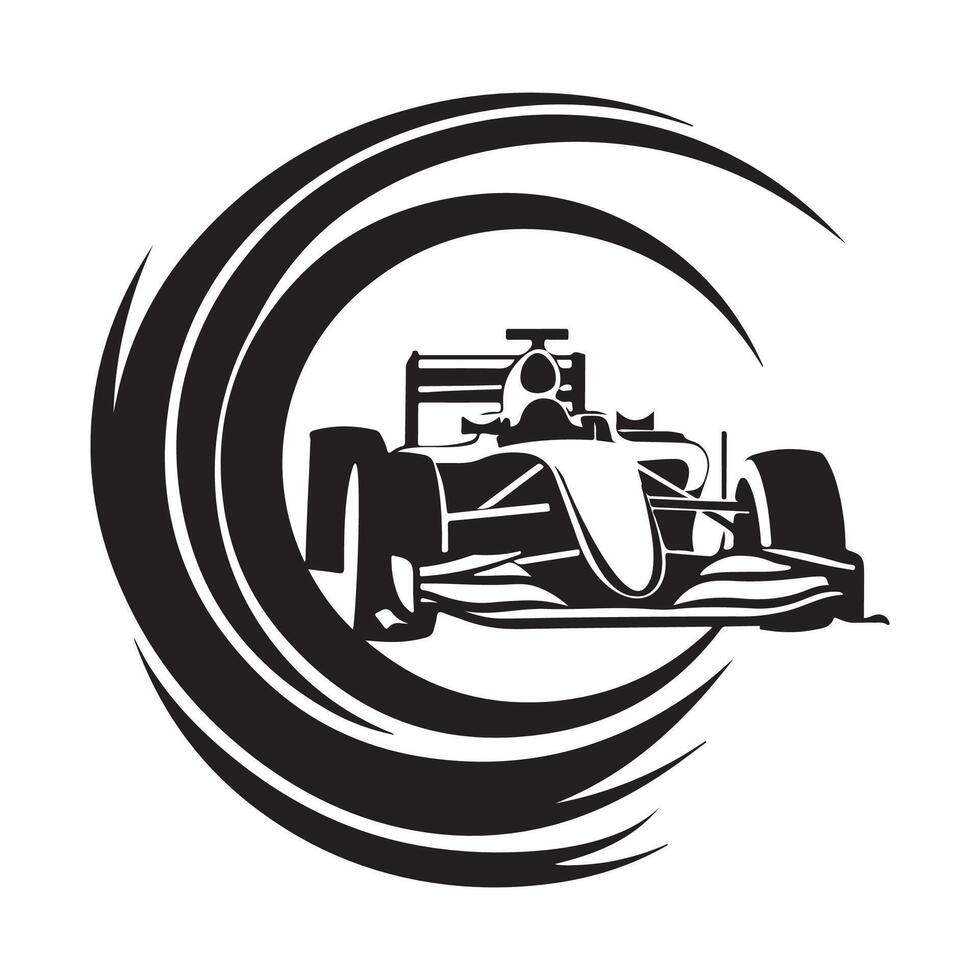 formule un voiture logo, illustration, art, Icônes, et graphique vecteur