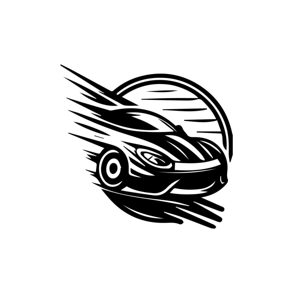 des sports voiture logo icône. moteur véhicule silhouette emblèmes. auto garage concession marque identité conception éléments. illustrations. vecteur