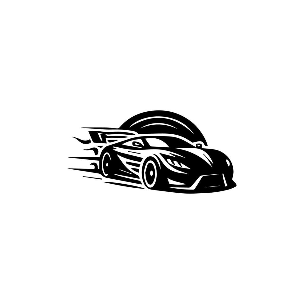 des sports voiture logo icône. moteur véhicule silhouette emblèmes. auto garage concession marque identité conception éléments. illustrations. vecteur