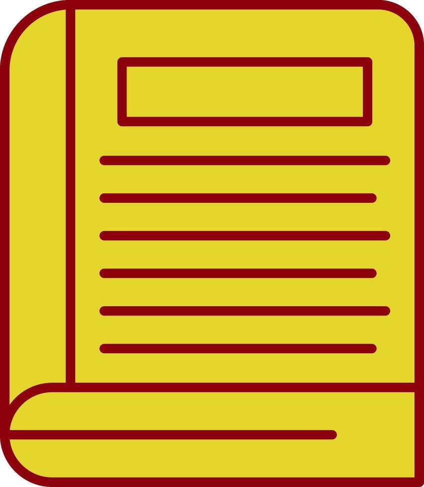 icône de deux couleurs de ligne de livre vecteur